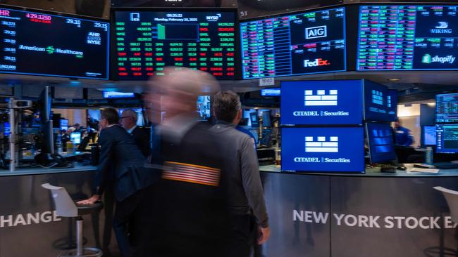 Wall Street has hit three record highs so far this year. Further gains depend on the inflation outlook. Picture: Getty Images/AFP