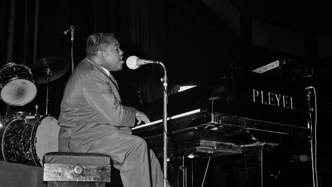 US pianist and signer-songwriter Fats Domino performing at the Palais des Sports in Paris in 1962. Picture: AFP