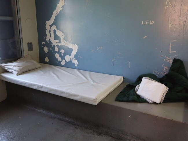 The solitary confinement cell at Banksia Hill Juvenile Detention Centre where a 15yo boy spent 79 days in solitary confinement, including Christmas and with no time out of his cell for exercise.