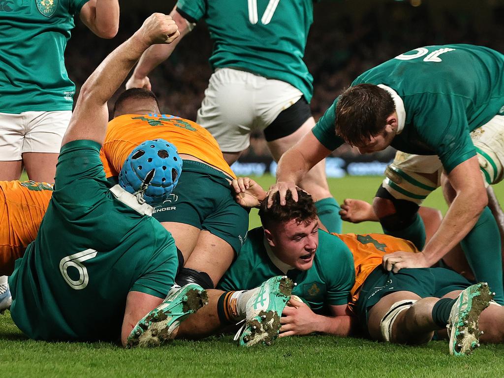 Ireland escaped with a win against the Wallabies. Picture: David Rogers/Getty Images