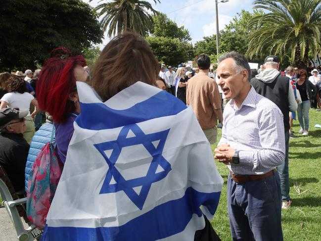 Opposition Leader John Pesutto attended the vigil on Sunday. Picture: David Crosling