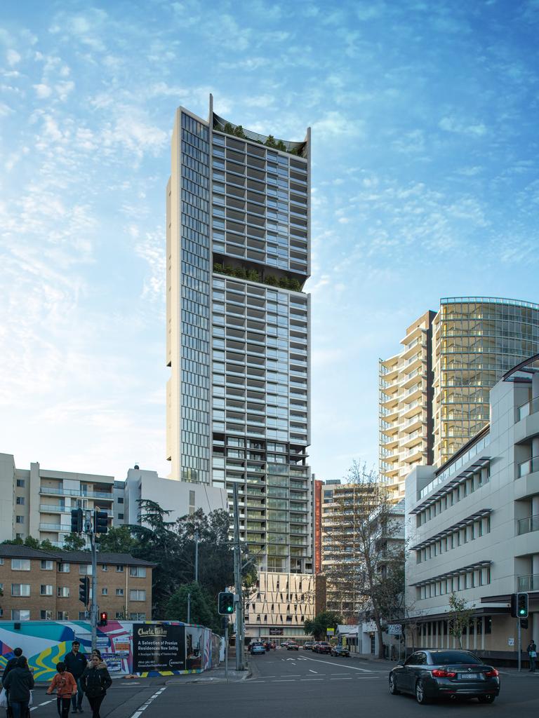 An artist's impression for 189 Macquarie St, Parramatta, which was rejected because of poor design, not solely its height.