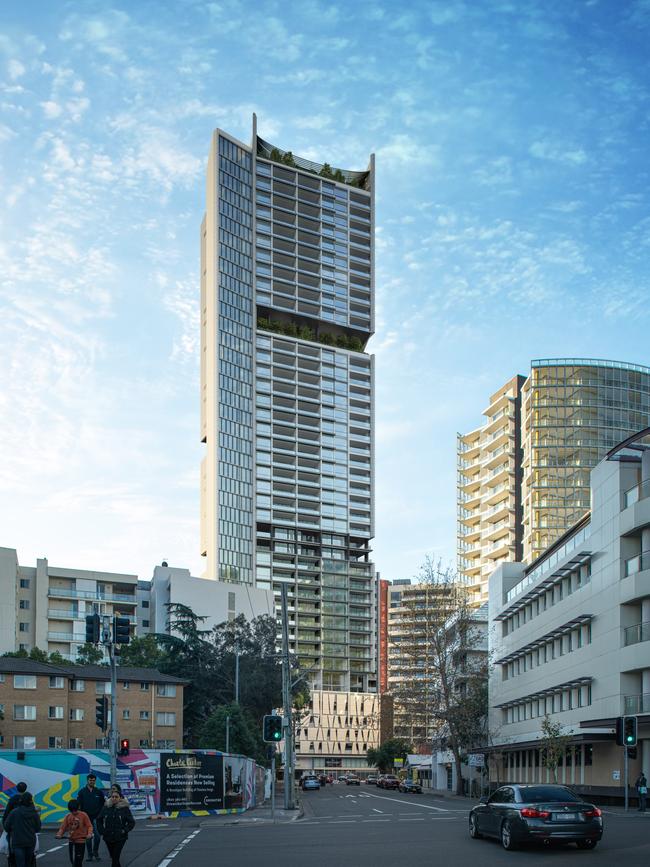 An artist's impression for 189 Macquarie St, Parramatta, which was rejected because of poor design, not solely its height.