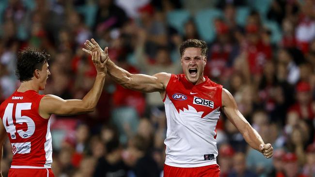 Hayden Mclean slotted four goals for the Swans in an imposing performance. Picture: Phil Hillyard