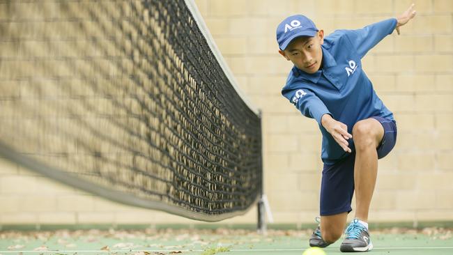 The ball kids face a greater challenge working at the Australian Open when it falls outside the school holidays. Picture: AAP