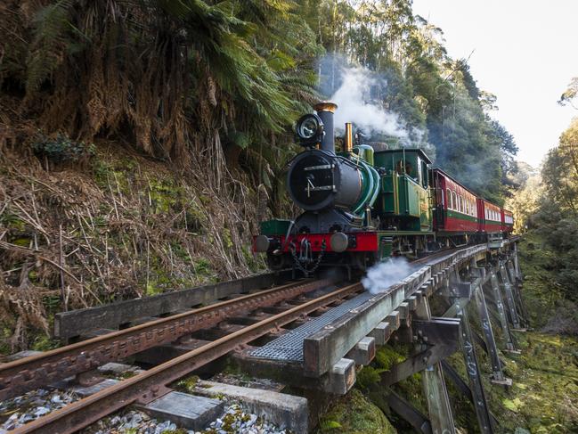 West Coast Wilderness Railway. Photographer:Nick Osborne Tasweekend. Penny McLeod travel story. Oct 22