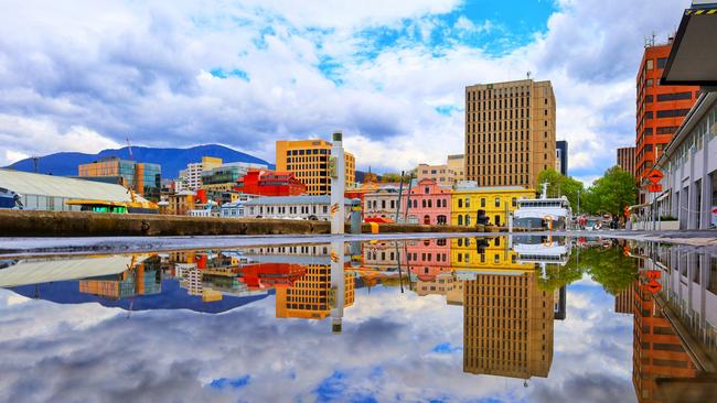 Reflections snapped at Hobart's Elizabeth St Pier. Picture: Kelvin Ball. Your Focus on Tasmania **ONE TIME USE ONLY**