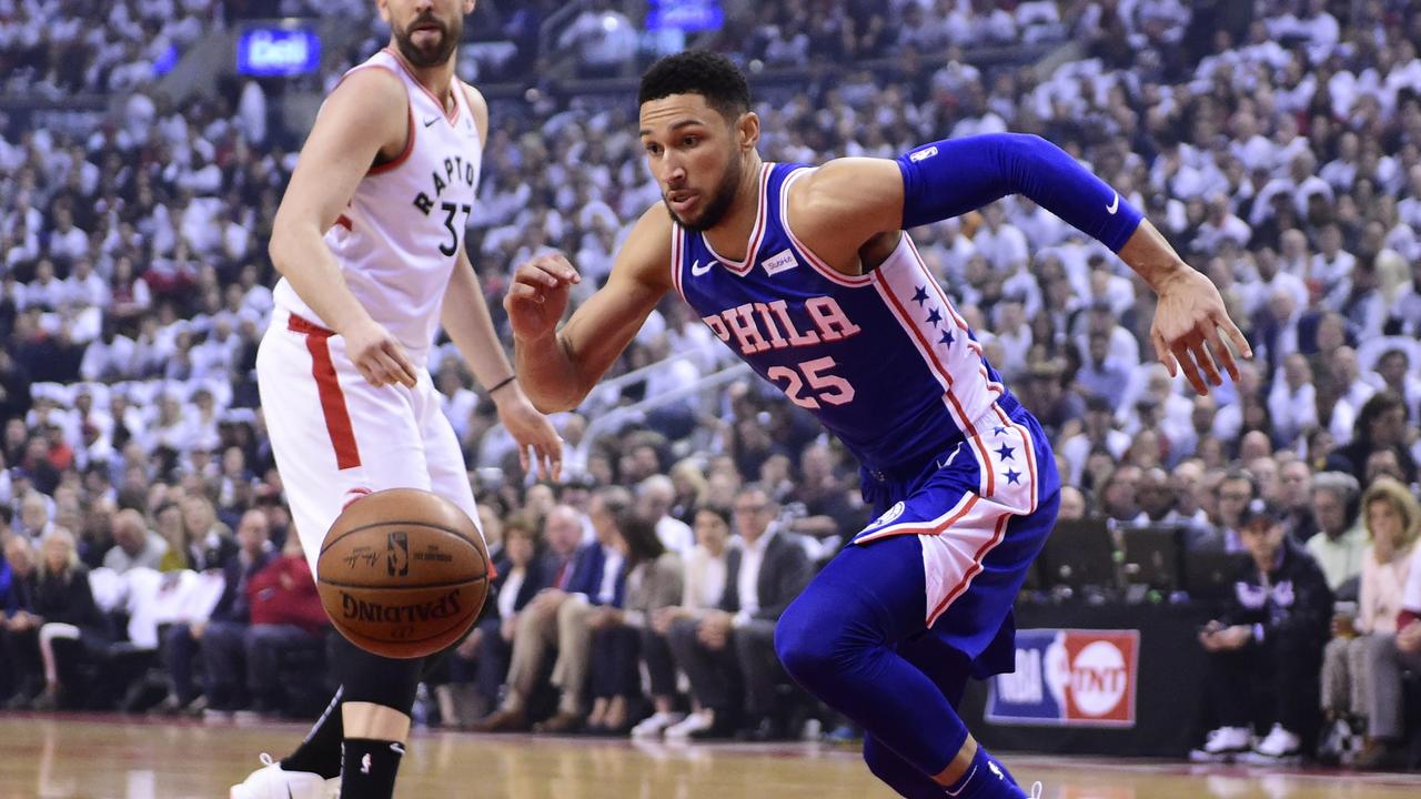 Ben Simmons slammed in 76ers vs Raptors: NBA Playoffs 2019 | news.com ...