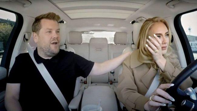 Adele breaks down as she talks about hit song and her divorce during last carpool karaoke with James Corden. Image: Supplied