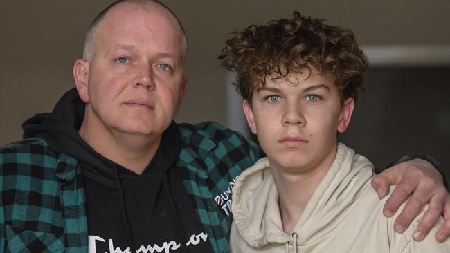 Michael Oakley’s 13-year-old autistic son was bashed by a group of students at Golden Grove High School. Picture: RoyVPhotography