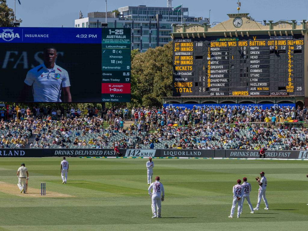 Adelaide Test match. Australia vs West Indies at the Adelaide oval. Pictured on Jan 17th 2024. Picture: Ben Clark