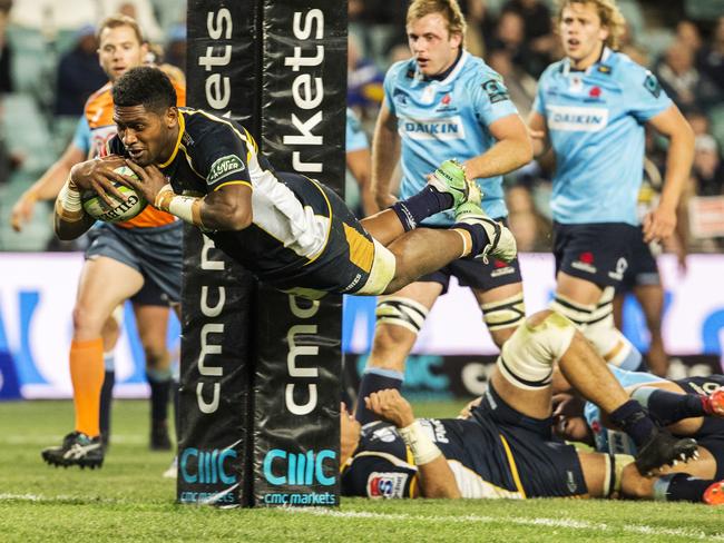 Isi Naisarani of the Brumbies was picked by his peers at No.8. Picture: Getty Images