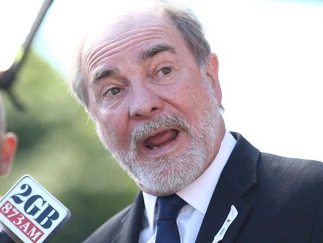 SYDNEY, AUSTRALIA - NOVEMBER 25: Australian Rugby League Commission Chairman John Grant speaks to the media during a NRL press conference at Rugby League Central on November 25, 2016 in Sydney, Australia. (Photo by Mark Metcalfe/Getty Images)