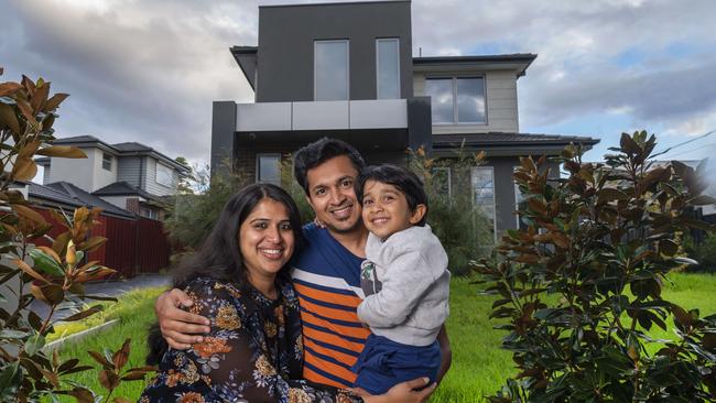 Suraj and Deepthi Varma with son Ayaan .Picture: Rob Leeson.