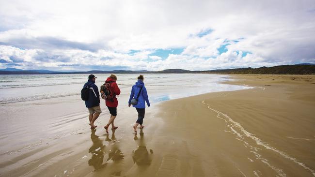 Exploring Cloudy Bay on the Bruny Island Long Weekend.