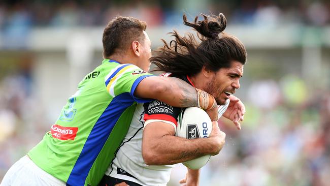 Tohu Harris has fit in well on the Warriors’ right edge outside Shaun Johnson.