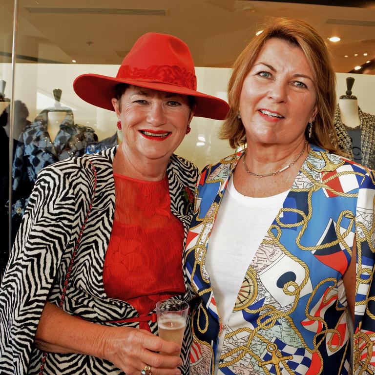 Glenda Newick and Kate Kelly at opening of Sonia Stradiotto Couture store, Marina Mirage. Picture: Regina King