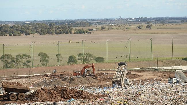 Yesterday’s wild winds damaged fences at Boral’s Ravenhall tip, spreading rubbish all over the place. File photo