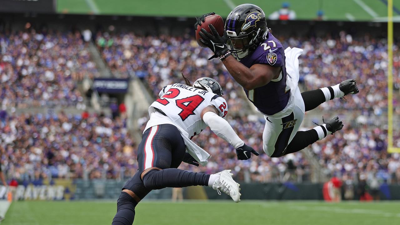 Baltimore Ravens J K Dobbins 27 Black Jersey Inspired Polo Shirt in 2023