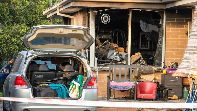 The Albanvale home that police allege Mr Griffiths set on fire. Picture: Jason Edwards