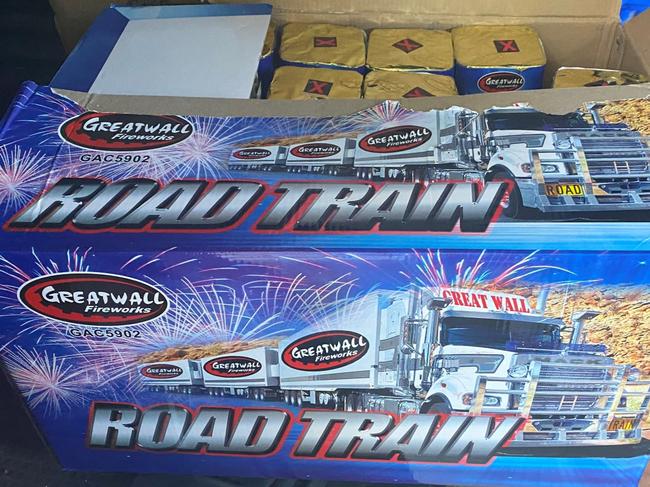 Some of the fireworks they seized. Picture: Tuggerah Lakes Police