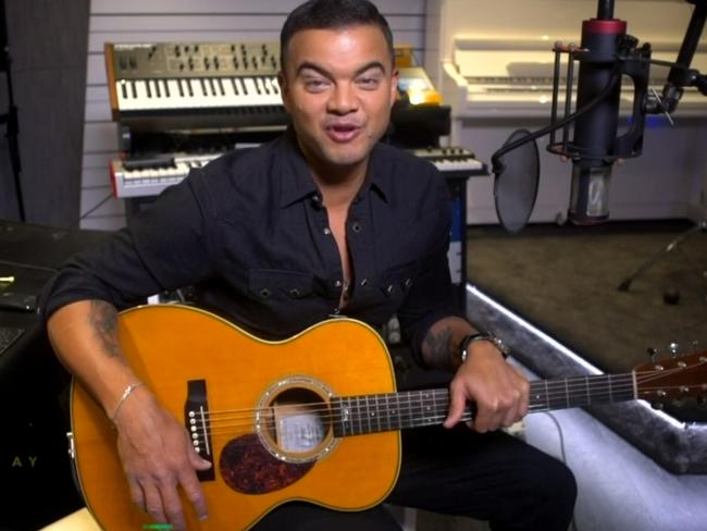 Guy Sebastian performs Battle Scars. Picture: AAP/Nine Network