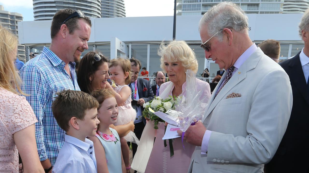 Prince Charles and Camilla at Kurrawa Surf Club for a meet and greet with Wales team members and unveiling a plaque with Mayor Tom Tate. Picture: Glenn Hampson