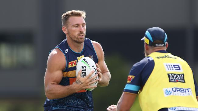 Gold Coast Titans' Bryce Cartwright during training at Parkwood on the Gold Coast. Photograph : Jason O'Brien