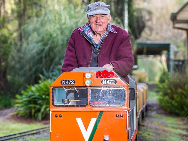 AFTER 35 years delighting Melbourne kids, the trains at Campbelltown Miniature Railways will pull into the station for a final time. Owner and operator 89 year old, Colin Campbell. Picture: Sarah Matray