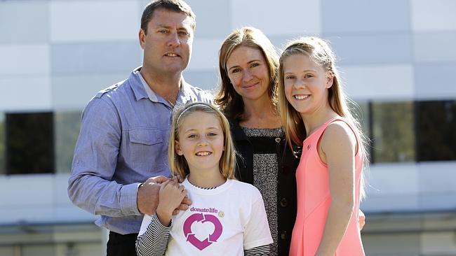 Michael and Kylie Gremmo with their daughters Ashley and Annaliese last year. Picture: David Swift