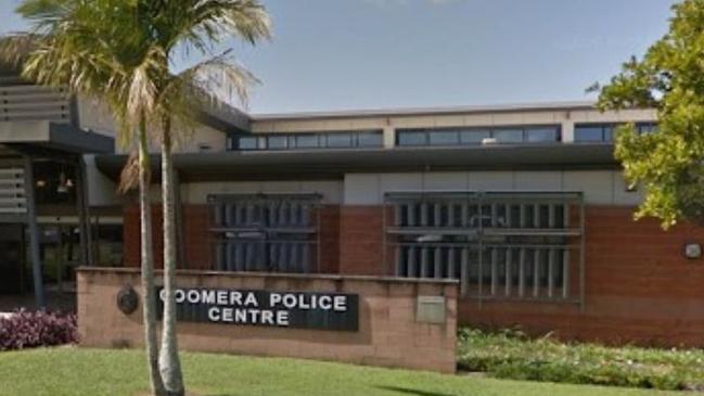 Coomera Police Station on De Barnett Street, where drivers paying tribute to those killed in Monday’s horrific Wieambilla tragedy. Picture: Supplied.