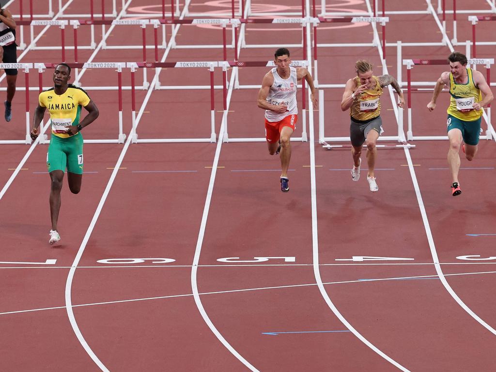 Nicholas Hough expects to be sore following his awkward race on Wednesday. Picture: Giuseppe Cacace/AFP