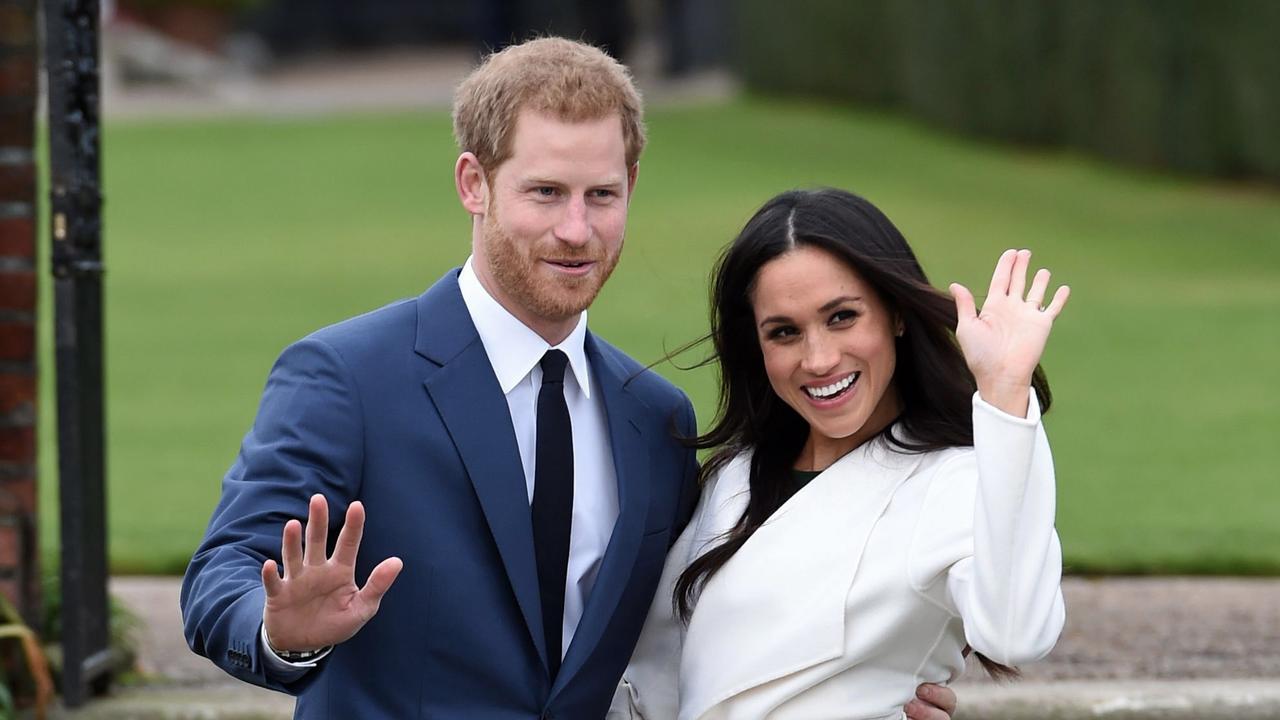 Prince Harry and Meghan Markle will marry on May 19. Picture: Eddie Mulholland/Pool via AP