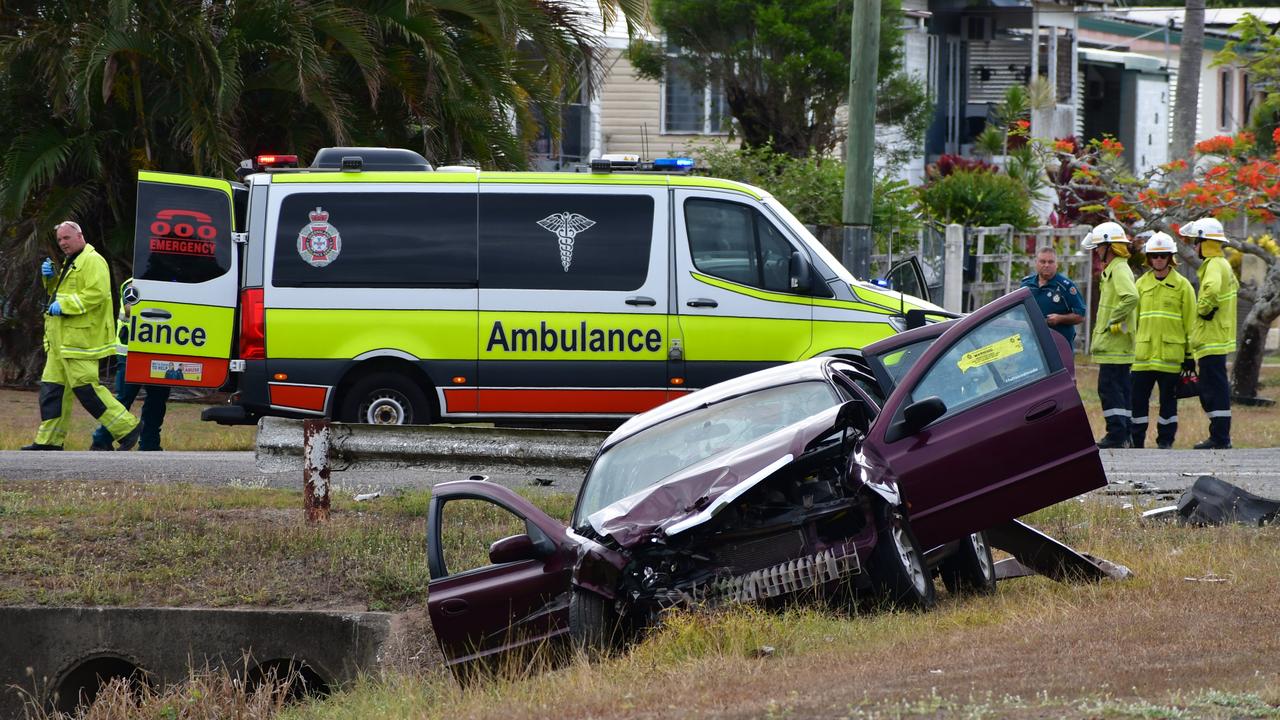 Three people rushed to hospital following two-vehicle crash