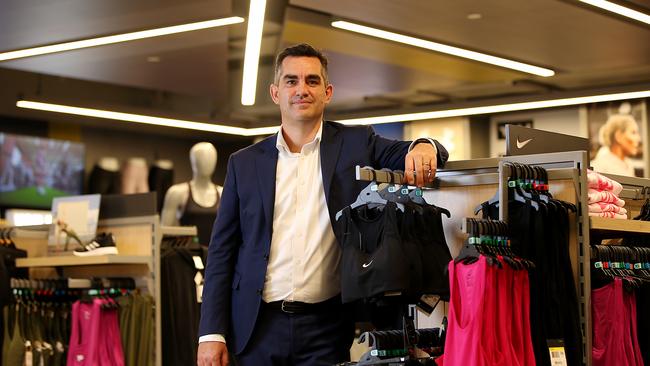 Super Retail CEO Anthony Heraghty in a Rebel store. Picture: Jane Dempster