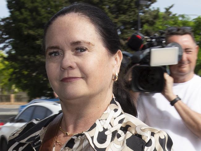 Cathy Britten/Hogben, former millionaire now on driving charges and dishonest dealing arrives at Christies Beach Magistrates Court. 22nd October 2024 Picture: Brett Hartwig