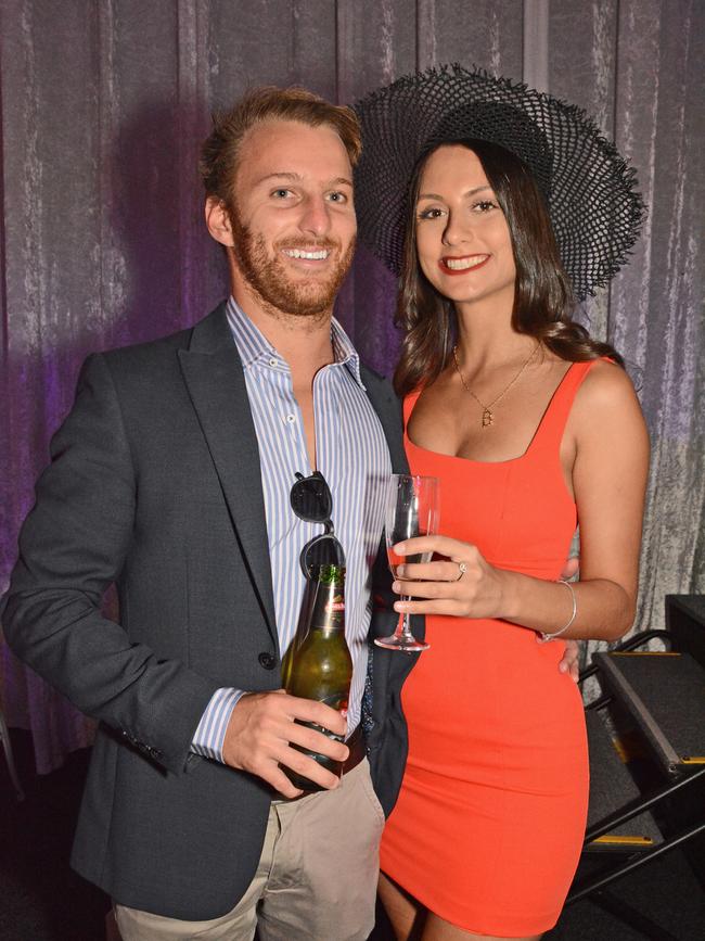 Michael Cowan and Bianca Bobbett at Melbourne Cup celebrations at GCCEC, Broadbeach. Picture: Regina King.