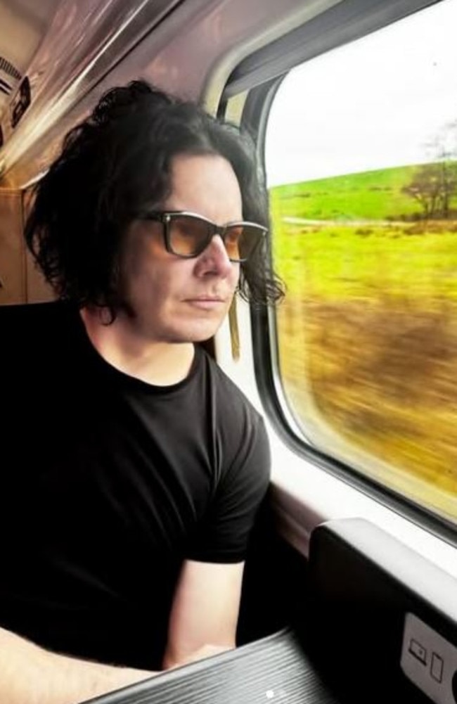 US rocker Jack White went incognito ad he caught a train between gigs in the UK. Picture: Instagram