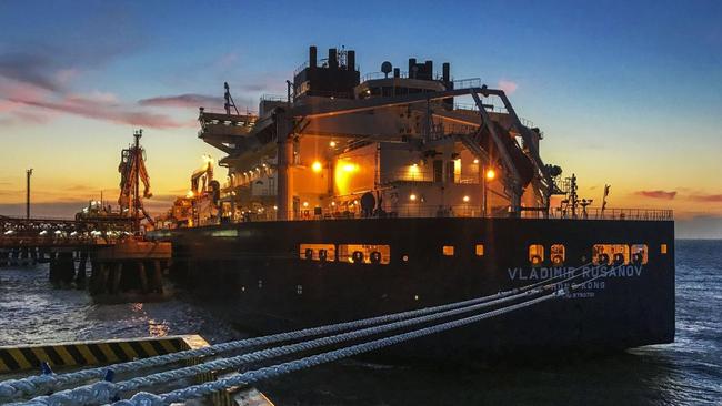 A liquefied natural gas tanker ship at a Chinese terminal. Growing demand for LNG and unexpectedly fast growth in China in particular have been a boon for U.S. producers. PHOTO: -/AGENCE FRANCE-PRESSE/GETTY IMAGES