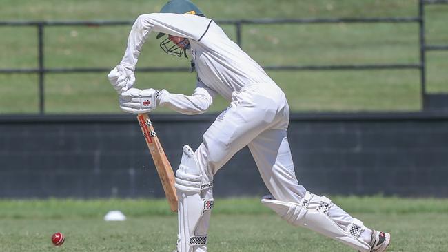 Harley Malpass defends for Iona in round 5 action. Photography by Stephen Archer