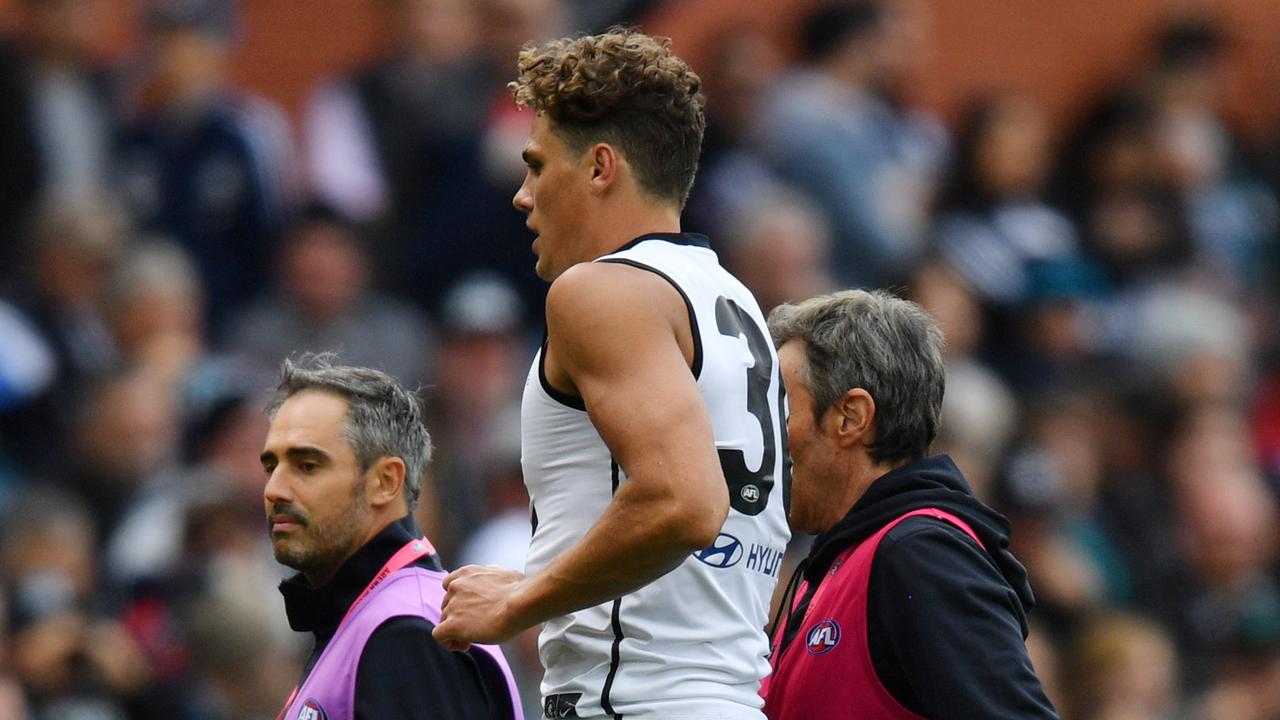 Charlie Curnow had suffered a series of setbacks before his incredible 2022 season. Picture: AAP Image/David Mariuz