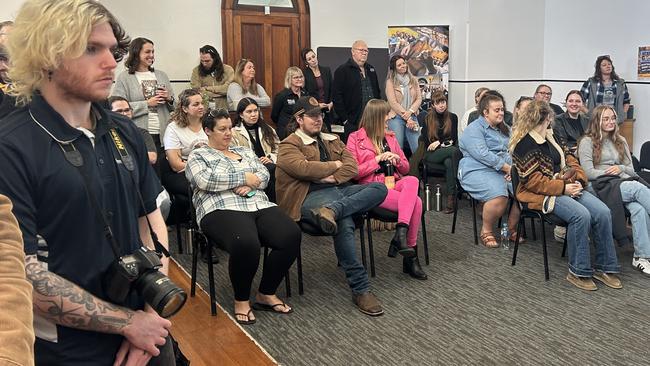 Crowd comprised of songwriters, artists and other members celebrating the launch to the Gympie Music Muster 2024.