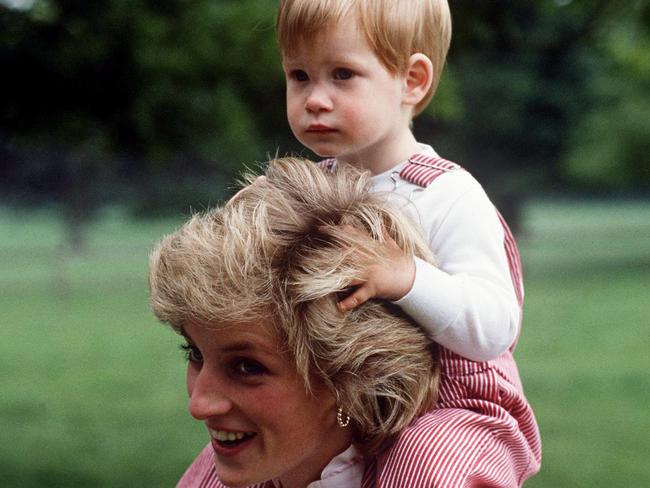 Princess Diana often took a young Prince Harry with her during her advocacy work. Picture: Getty Images