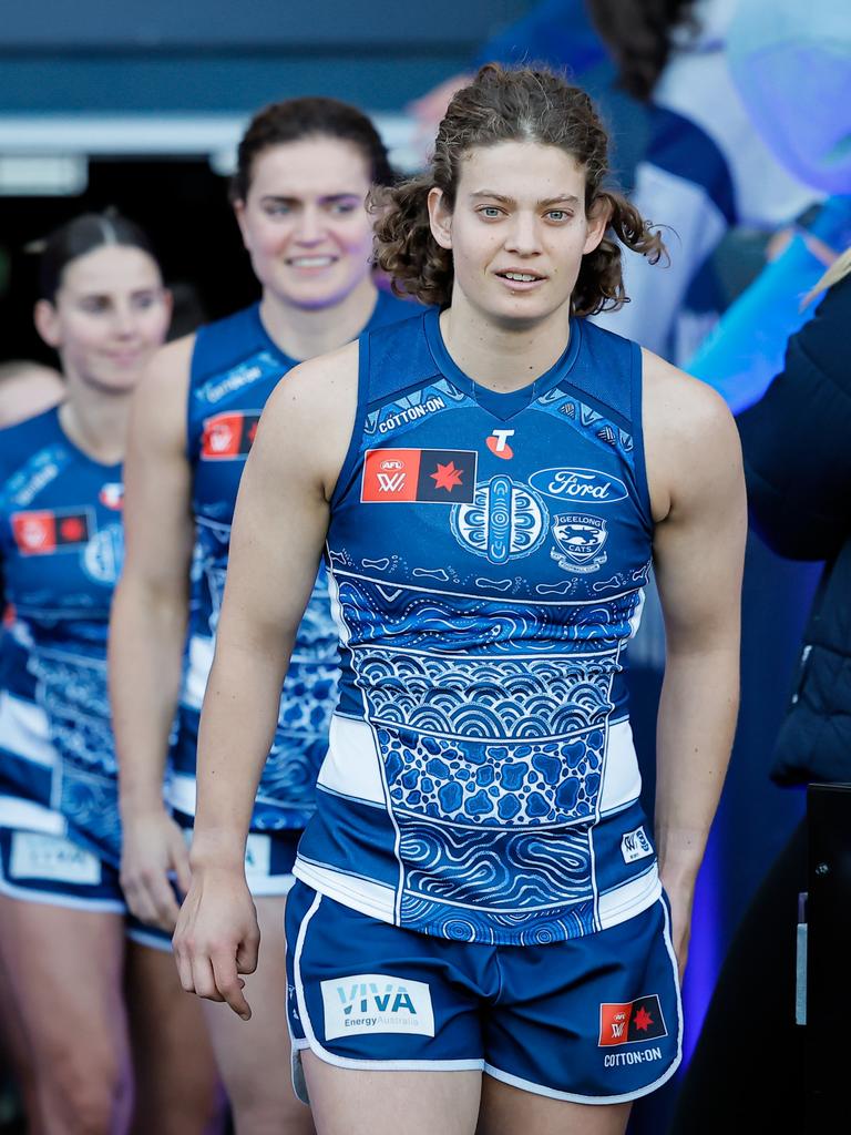 Nina Morrison was a leader both on-and-off the field in 2024. Picture: Dylan Burns/AFL Photos via Getty Images