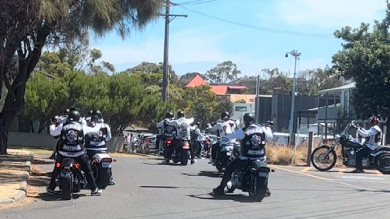 ‘Movie scene’: Huge bikie gang, dozens of cops at coast pub