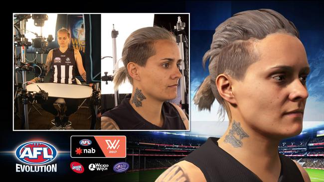 Collingwood AFLW player Mo Hope is part of the new AFL Evolution game.