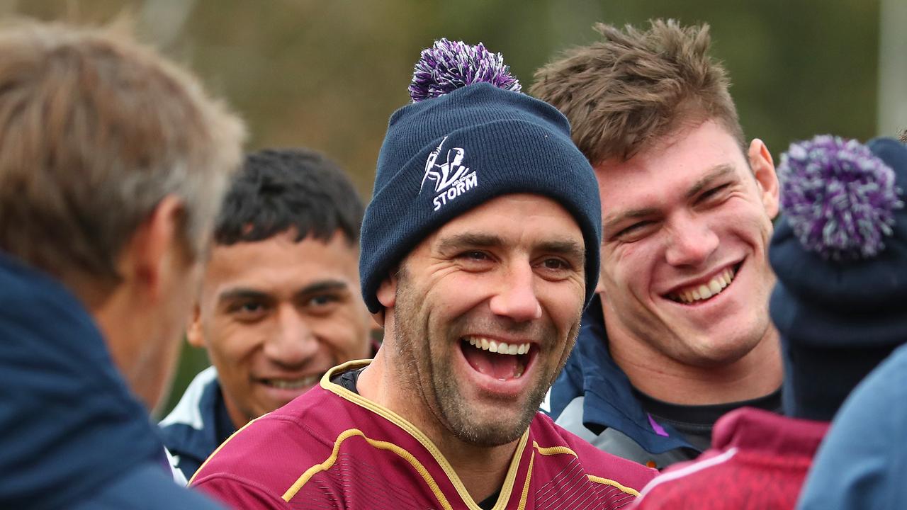 Cameron Smith is arguably the best ever player at controlling the ruck, and his fingerprints were all over the Maroons Game I victory. Picture: Getty Images.