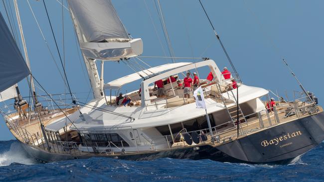 The Bayesian had the tallest aluminium mast in the world at 245ft (74.9m) but it broke when it was caught in the storm. Picture: EPA/Perini Navi Press Office