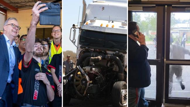 The biggest stories from Alice Springs and the Red Centre in 2024: Prime Minister Anthony Albanese visits Alice Springs, a cattle truck crashes into The Ghan north of Alice Springs, and the 70 people attack the Todd Tavern in Alice Springs, in an event which triggers a curfew in the town.