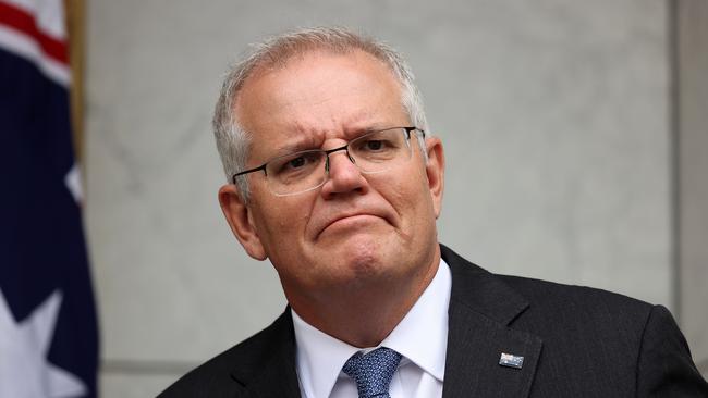 Prime Minister Scott Morrison says isolation rules could change for Covid-positive cases if it’s deemed appropriate by the chief medical officer. Picture: NCA NewsWire / Gary Ramage